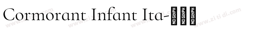 Cormorant Infant Ita字体转换